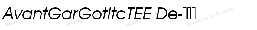 AvantGarGotItcTEE De字体转换